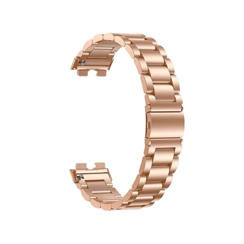 EMAIGlPO Edelstahl Metall Armband Strap Fit for Huawei Band 8 9 10 Ersatz Armband(Rose Gold,For Huawei Band 8) von EMAIGlPO