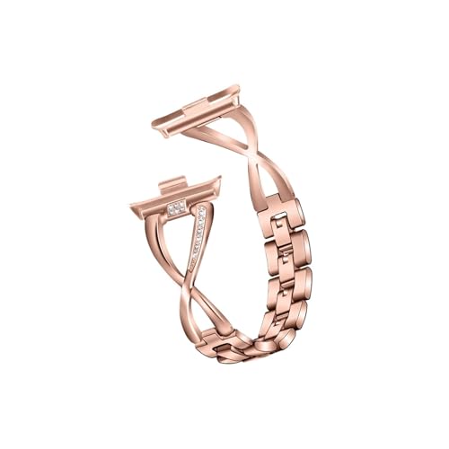 EMAIGlPO Edelstahlarmband passend for Redmi Watch 4 Smart Watch Band X-Form Armband Correa Fit for Mi Band 8 Pro Armband Armband(Rose gold,For Redmi Watch 4) von EMAIGlPO