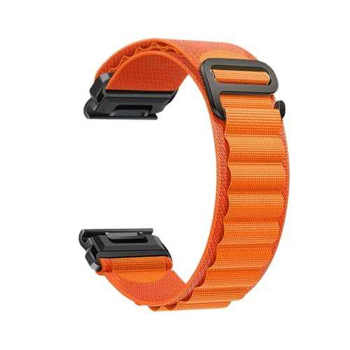 High Mountain Loop Schnellverschlussband Passend for Garmin Fenix8 5X 6X 7Xpro(Orange,26mm) von EMAIGlPO