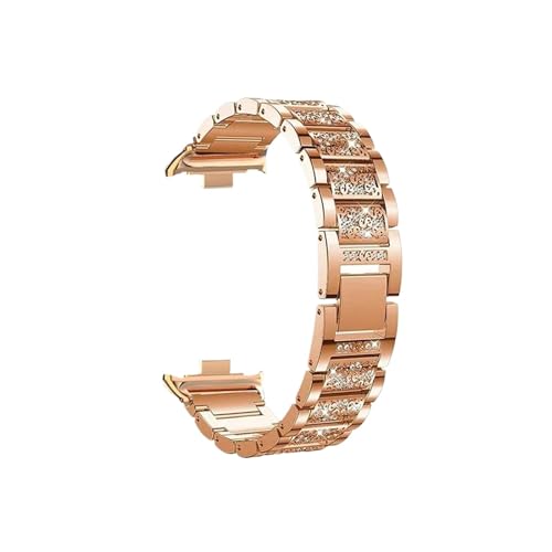 EMAIGlPO Metallarmband, passend for Xiaomi Mi Band 8 9 Pro, Diamant-Armband, passend for Redmi Watch 4 Armband(Rose gold,For Redmi Watch 4) von EMAIGlPO