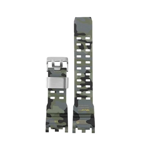 EMAIGlPO Modifiziertes Uhrenarmband aus Harzkautschuk, passend for G-SHOCK Herrenuhr Big Mud King der zweiten Generation GWG2000 GWG-2000 GWG-2040(Camo green-silver) von EMAIGlPO