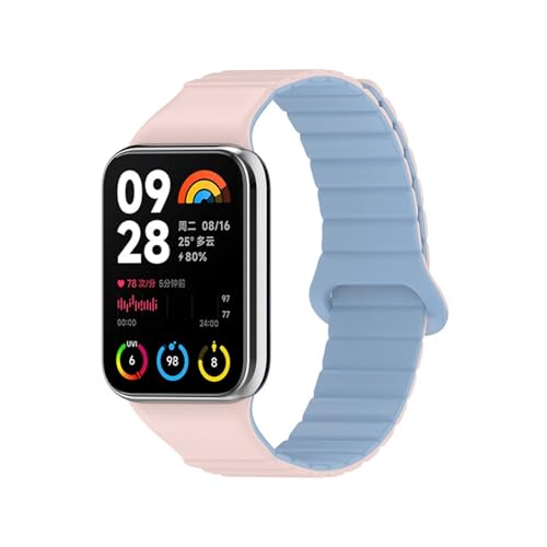 EMAIGlPO Passend for Xiaomi Armband 9/8 Pro Silikonband Passend for Redmi Watch4 Armband Armbandband(Pink-starlight) von EMAIGlPO