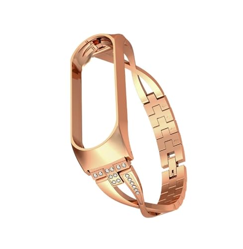 EMAIGlPO Passende Passform for Xiaomi Band 7. Modisches, mit Diamanten besetztes Damenarmband. Passende Passform for Xiaomi-Armbänder der 3./4./5./6. Generation.(Rose gold,For MI 7) von EMAIGlPO