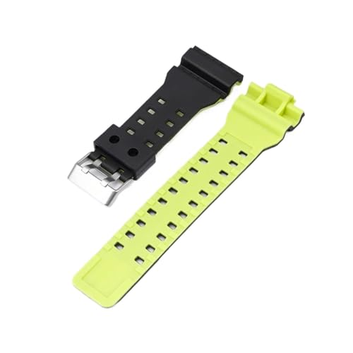 EMAIGlPO Silikonband passend for Casio G-Shock GA-100/110/120/150/200/300/400/700 GD-100/110/120 G-8900/GW-8900 GLS-100 Zubehör(Black Green) von EMAIGlPO
