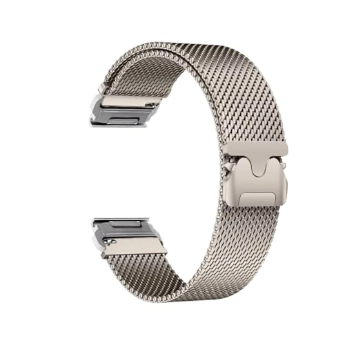 Edelstahlarmband passend for Garmin Fenix ​​8 7X 7 Pro Fenix ​​6X 5X 5Plus Tactix 7 Forerunner 965 955 Quick Fit Armband(Titanium,26mm) von EMAIGlPO