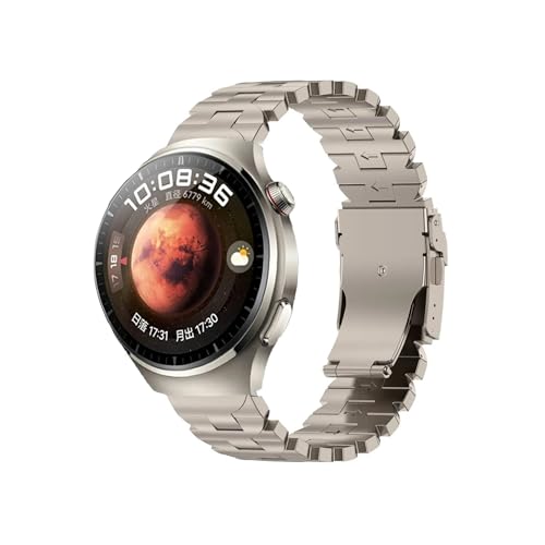 Geeignete Passform for Huawei Watch4 Pro/GT4/GT2/GT3 Pro Titanium -Legierung Watch Gurt Schmetterlingsform Titanium Metal Watch Armband(Titanium) von EMAIGlPO