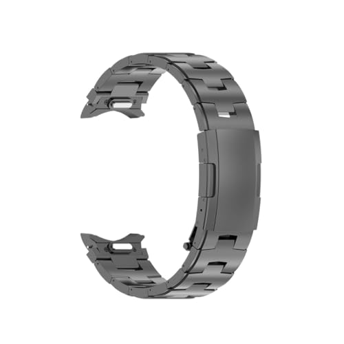 Geeignete Passform for Samsung Galaxy Watch6 Titanarmband, geeignete Passform for Samsung Button Quick Release Oracle Turtle Back Titanarmband(Grey) von EMAIGlPO