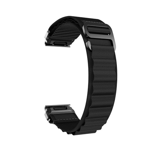 High Mountain Loop-Schnellverschlussband, passend for Garmin Fenix ​​8/7/5X/6X7X(Black,26mm) von EMAIGlPO