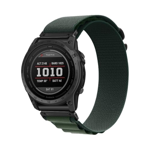 EMAIGlPO High Mountain Loop Schnellverschlussband Passend for Garmin Fenix8 5X 6X 7Xpro(Dark Green,26mm) von EMAIGlPO