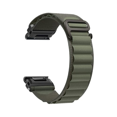 High Mountain Loop Schnellverschlussband Passend for Garmin Fenix8 5X 6X 7Xpro(Green,22mm) von EMAIGlPO