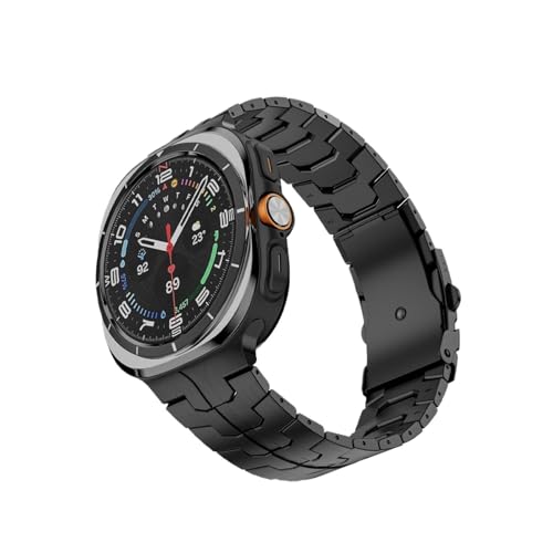 Integriertes Iron Man-Armband aus Edelstahl, passend for Samsung Watch 8class/watch8, Ersatzzubehör(Black,For 8/8classic) von EMAIGlPO