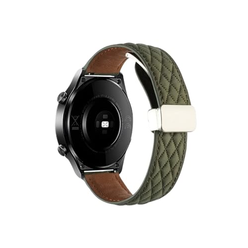 Kuh Leder Armband Fit for Huawei Uhr GT4 GT3 GT2 Pro Armband Fit for Huawei Uhr 4 Pro 22mm 20mm 18mm Armband Sport Gürtel(Green B,22mm) von EMAIGlPO