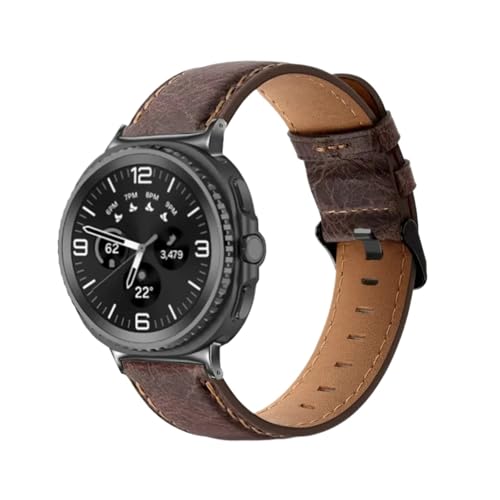Lederarmband passend for Samsung Galaxy Watch 8 44 mm 40 mm/8 Classic 46 mm Zubehör Armband(Retro Brown 08,For Watch 8 Classic) von EMAIGlPO