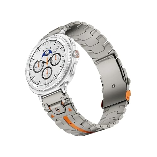 Metall-Edelstahlband passend for Samsung Galaxy Watch 8 Classic 46 mm 40 mm 44 mm Armband(TiO Style 2,For Watch 8 Classic 46mm) von EMAIGlPO