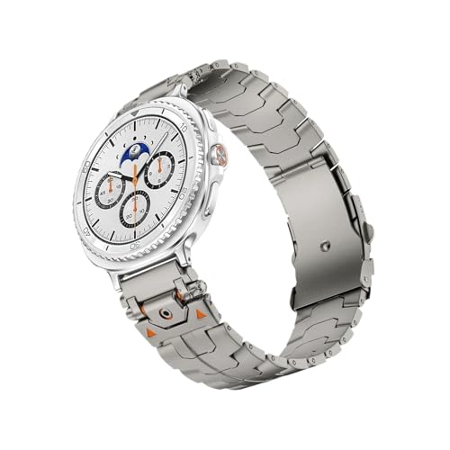 Metall-Edelstahlband passend for Samsung Galaxy Watch 8 Classic 46 mm 40 mm 44 mm Armband(Titanium Style 2,For Watch 8 Classic 46mm) von EMAIGlPO