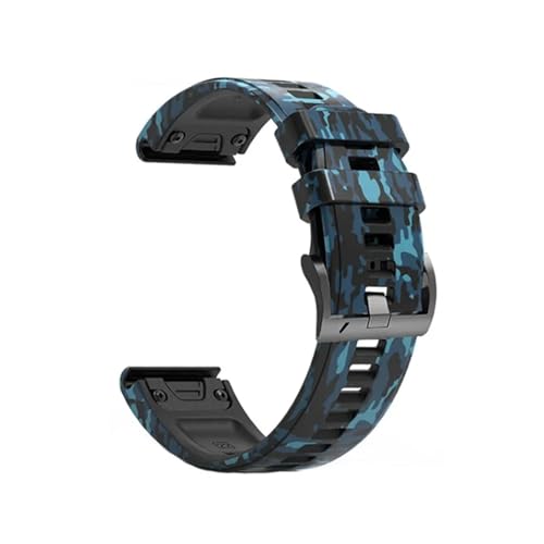 Passend for Garmin Fenix8 7X/6X Flytime Strap Quick Release Silikon Strap(Blue,26mm) von EMAIGlPO