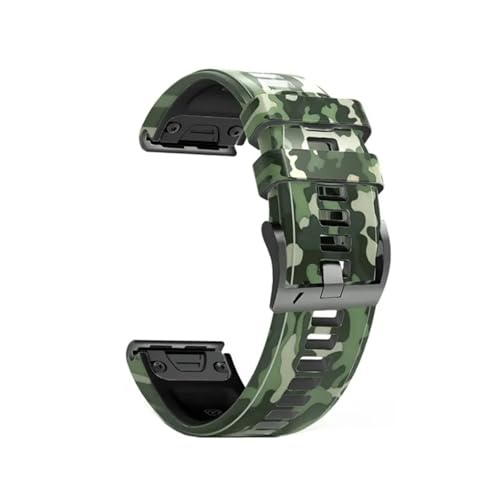 Passend for Garmin Fenix8 7X/6X Flytime Strap Quick Release Silikon Strap(Green,22mm) von EMAIGlPO