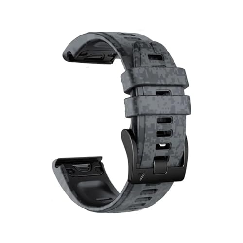 Passend for Garmin Fenix8 7X/6X Flytime Strap Quick Release Silikon Strap(Grey-2,26mm) von EMAIGlPO