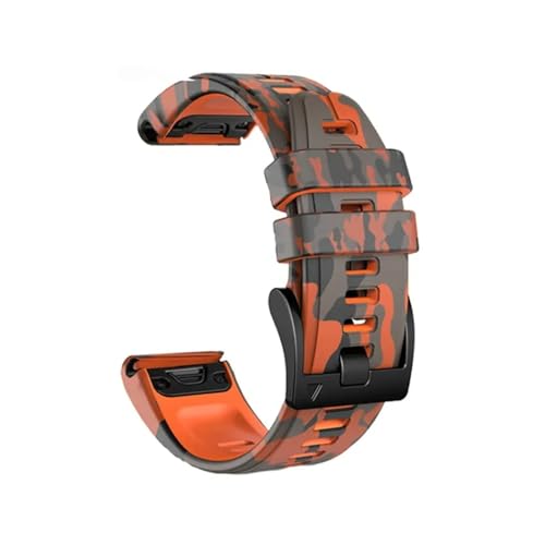 Passend for Garmin Fenix8 7X/6X Flytime Strap Quick Release Silikon Strap(Orange,26mm) von EMAIGlPO