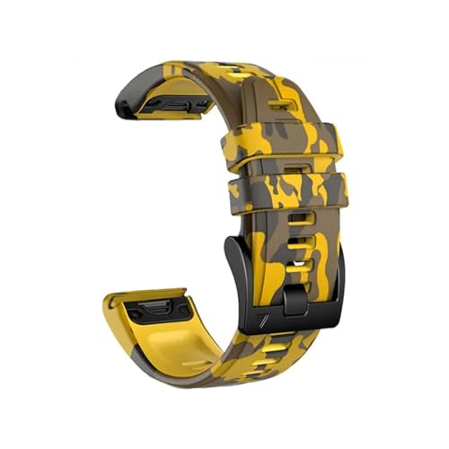 Passend for Garmin Fenix8 7X/6X Flytime Strap Quick Release Silikon Strap(Yellow,22mm) von EMAIGlPO