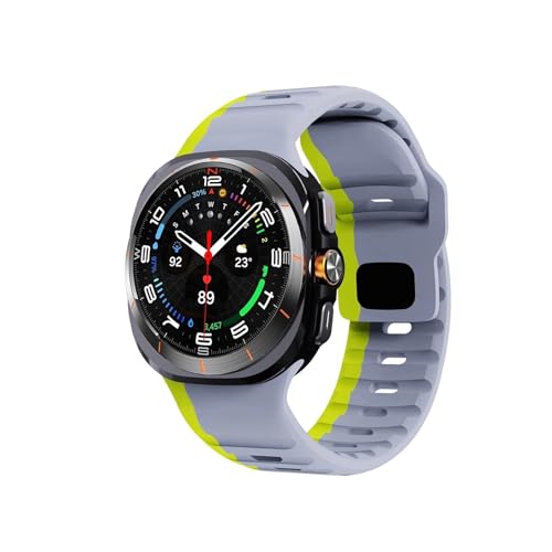 Passend for Samsung Galaxy Watch 7 Ultra Armband 47 mm. Zubehör Sport-Silikon-Armband. Passend for Samsung Galaxy Watch Ultra Band 47 mm(Gray green) von EMAIGlPO