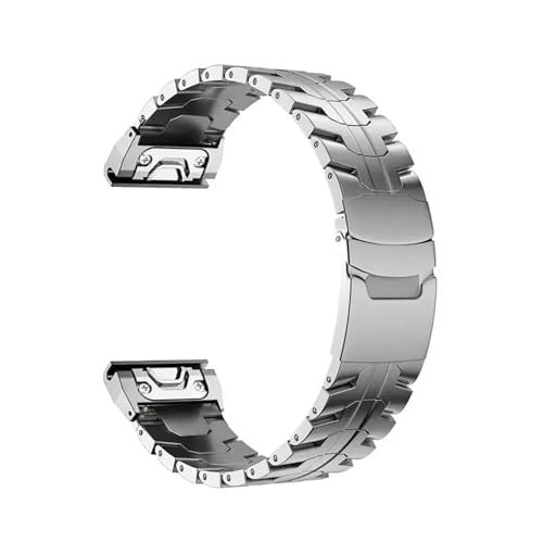 Quick Fit 22 26 Mm Titanarmband Passend For Garmin Fenix ​​8 51 Mm 7 7X 6 6X Pro Enduro 3 5 5X Plus Tactix 7 Edelstahlarmband(Silver,22MM_STAINLESS STEEL BAND) von EMAIGlPO