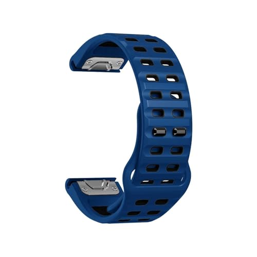 Quick Fit Band passend for Garmin Fenix ​​8/7/7X/6X/6 Pro/5X/5 Plus 22 mm 26 mm Gurt for Epix Pro Gen 2 47 mm 51 mm Silikonarmband(Blue-Black,22mm For Fenix 5 5Plus) von EMAIGlPO