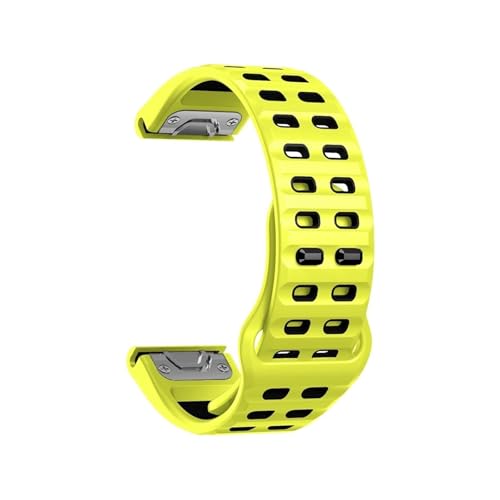 EMAIGlPO Quick Fit Band passend for Garmin Fenix ​​8/7/7X/6X/6 Pro/5X/5 Plus 22 mm 26 mm Gurt for Epix Pro Gen 2 47 mm 51 mm Silikonarmband(Green-Black,22mm for Fenix 6 6Pro) von EMAIGlPO