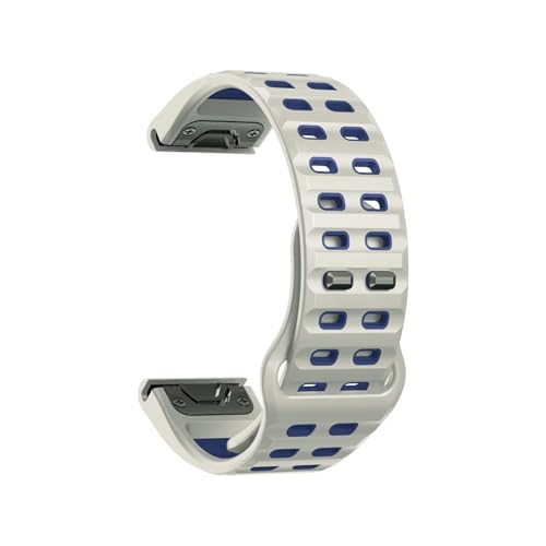 Quick Fit Band passend for Garmin Fenix ​​8/7/7X/6X/6 Pro/5X/5 Plus 22 mm 26 mm Gurt for Epix Pro Gen 2 47 mm 51 mm Silikonarmband(Grey-Blue,26mm For Fenix 7X 7XPro) von EMAIGlPO