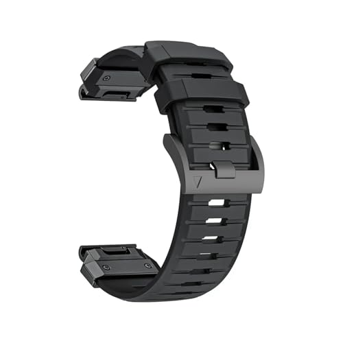 Quick Fit Fluorkautschukband passend for Garmin Fenix ​​8 7X 7 Pro Epix Pro Gen 2 22 mm 26 mm 47 mm 51 mm//Fenix ​​6 6X Pro 5X Plus Uhrenarmband(Black,QuickFit 22mm) von EMAIGlPO