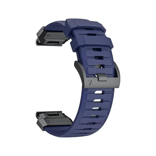 Quick Fit Fluorkautschukband passend for Garmin Fenix ​​8 7X 7 Pro Epix Pro Gen 2 22 mm 26 mm 47 mm 51 mm//Fenix ​​6 6X Pro 5X Plus Uhrenarmband(NavyBlue,QuickFit 26mm) von EMAIGlPO