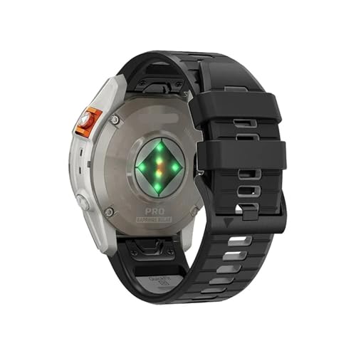 QuickFit 22 mm 26 mm Sportuhrenarmband passend for Garmin Fenix ​​8 E/Fenix8 47 mm 51 mm/Enduro 3 Ersatz-Silikonarmband(Black Gray 2,QuickFit 22mm) von EMAIGlPO