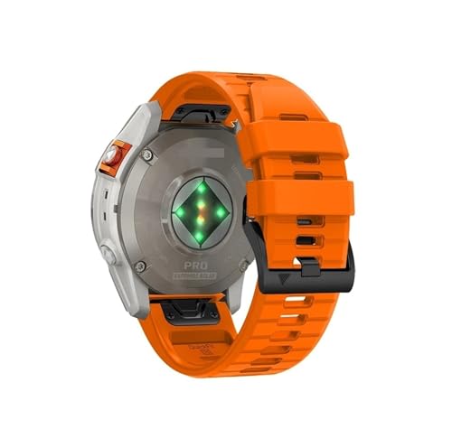 QuickFit 22 mm 26 mm Sportuhrenarmband passend for Garmin Fenix ​​8 E/Fenix8 47 mm 51 mm/Enduro 3 Ersatz-Silikonarmband(Orange 2,QuickFit 26mm) von EMAIGlPO