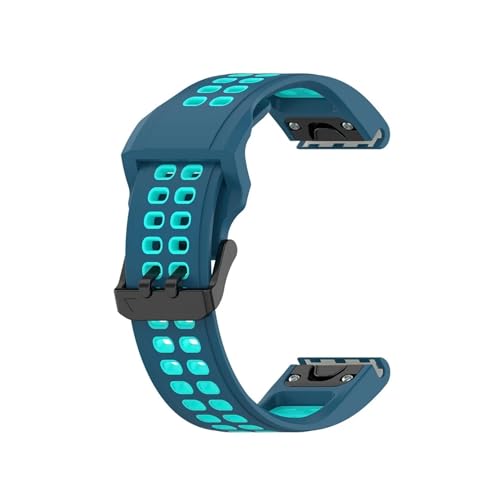 Schnellverschluss-Armband passend for Garmin Fenix ​​8 43 47 51 7X 6X 5X, Silikonarmband, passend for Fenix ​​5 6 7 Forerunner 935(Blue mint,For Fenix 8 47MM) von EMAIGlPO