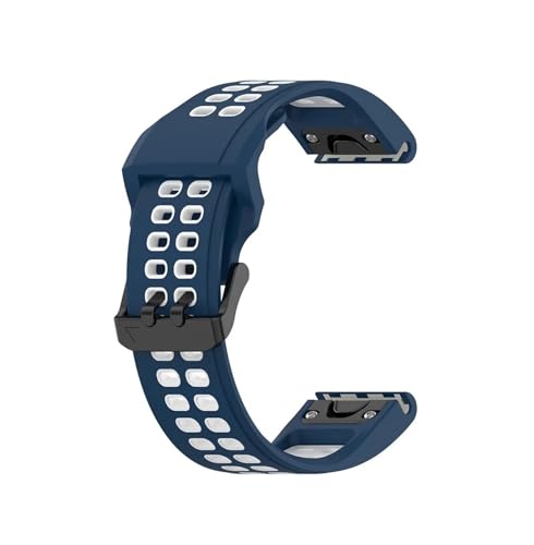 Schnellverschluss-Armband passend for Garmin Fenix ​​8 43 47 51 7X 6X 5X, Silikonarmband, passend for Fenix ​​5 6 7 Forerunner 935(Blue white,For Fenix 8 43MM) von EMAIGlPO