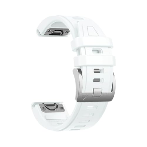 Silikon-Uhrenarmband, 20 mm, passend for Garmin Fenix ​​8 43 mm, 6S Pro, 7S Pro, 5S Plus/Epix Pro Gen 2, 42 mm(WHITE,For Fenix 6S 6S Pro) von EMAIGlPO