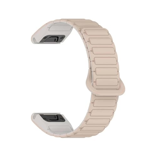 Silikonarmband passend for Garmin Fenix ​​8 7 7X Pro 6X 6 5X Plus Enduro 3 Epix Pro Strap Quickfit 20 22 26mm Armband Gürtel(Khaki white,QuickFit 26mm) von EMAIGlPO