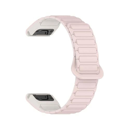 Silikonarmband passend for Garmin Fenix ​​8 7 7X Pro 6X 6 5X Plus Enduro 3 Epix Pro Strap Quickfit 20 22 26mm Armband Gürtel(Pink starlight,QuickFit 26mm) von EMAIGlPO