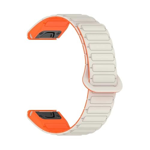Silikonarmband passend for Garmin Fenix ​​8 7 7X Pro 6X 6 5X Plus Enduro 3 Epix Pro Strap Quickfit 20 22 26mm Armband Gürtel(Starlight orange,QuickFit 20mm) von EMAIGlPO