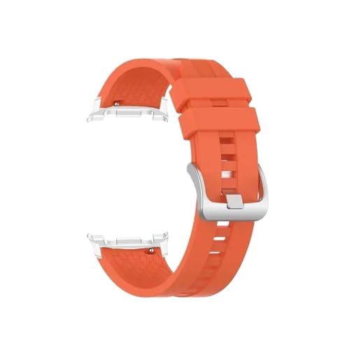 Silikonarmband passend for Samsung Watch 8 Classic Ersatzarmband ohne Lücke(Orange,For Watch 8 Classic) von EMAIGlPO