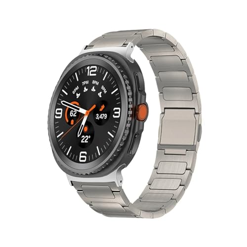 Titan-Ersatzarmband passend for Samsung Galaxy Watch 8 Ultra 2/8 Classic 46 mm Handgelenksgliederarmband(Titanium color,For 8 Classic 46mm) von EMAIGlPO