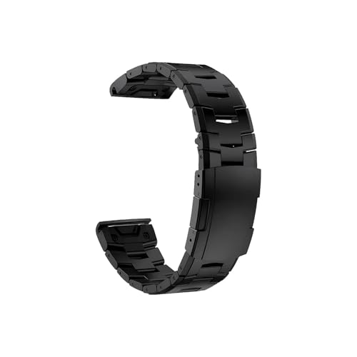 Titan-Metallarmband passend for Garmin Fenix ​​8 E 47 mm 8X 51 mm 7 7X 6 6X 5 5X Plus/Epix Pro Gen 2/Enduro 3 QuickFit 26 mm 22 mm Uhrenarmband(Black,QuickFit 26mm) von EMAIGlPO