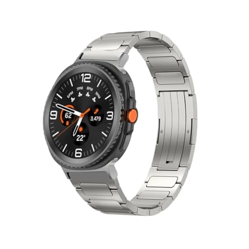 Titan-Metallarmband passend for Samsung Galaxy Watch 8 44 mm 40 mm/8 Classic 46 mm/Ultra 2025(Titanium,For Galaxy 8 Classic 46mm) von EMAIGlPO