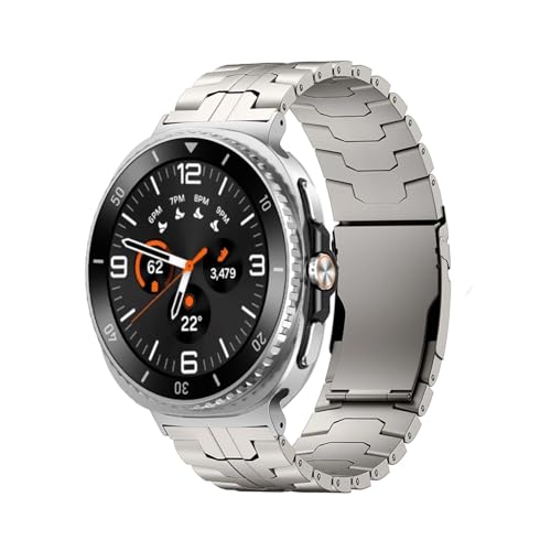 Titanband passend for Samsung Galaxy Watch 8 Classic 46 mm Armband Handgelenkzubehör(Titanium,For Galaxy 8Classic 46mm) von EMAIGlPO