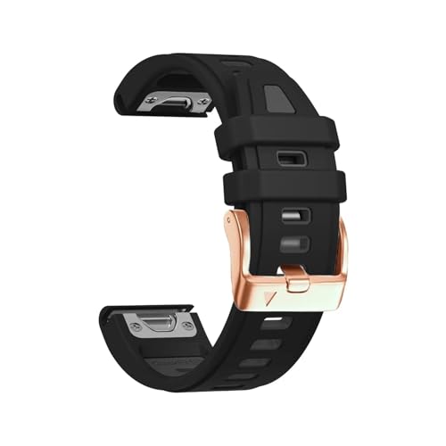 Uhrenarmband passend for Garmin Fenix ​​8 43 mm/Epix Pro 7S 6S Pro/5S Plus, Silikon, 20 mm, Armband(Black Grey,For Fenix 5S 5SPlus) von EMAIGlPO