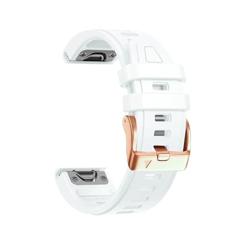 Uhrenarmband passend for Garmin Fenix ​​8 43 mm/Epix Pro 7S 6S Pro/5S Plus, Silikon, 20 mm, Armband(White 01,For Fenix 6S 6S Pro) von EMAIGlPO