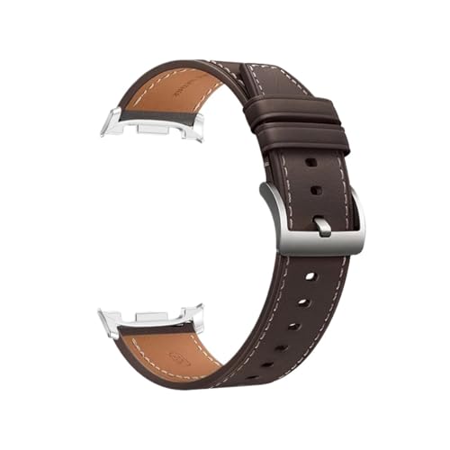 Weiches Lederarmband passend for Samsung Galaxy Watch 8 40/44/46 mm, lückenloser Ersatz, lässiges Correa-Armband(Dark brown-1) von EMAIGlPO