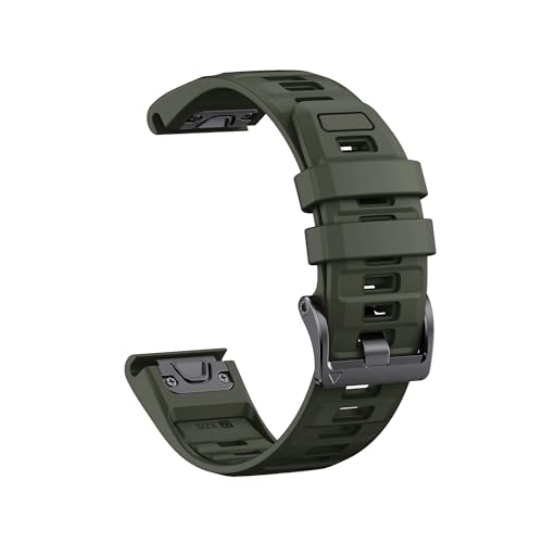 EMAIGlPO Zweifarbiges Silikonarmband passend for Garmin Fenix ​​E 8 7X 7 6 6X/Epix Pro Gen 2/Tactix Uhrenarmband(Army Green,26mm-Fenix5X 5X Plus) von EMAIGlPO