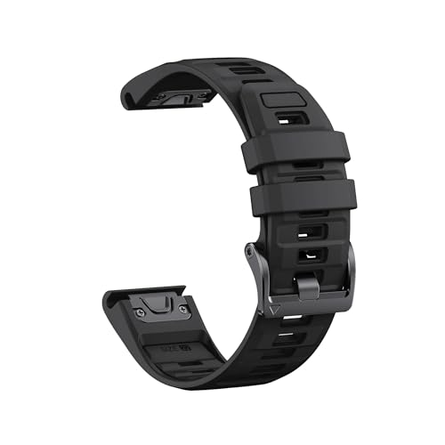Zweifarbiges Silikonarmband passend for Garmin Fenix ​​E 8 7X 7 6 6X/Epix Pro Gen 2/Tactix Uhrenarmband(Black,22mm-instinct) von EMAIGlPO