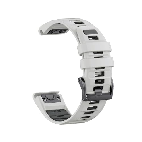 Zweifarbiges Silikonarmband passend for Garmin Fenix ​​E 8 7X 7 6 6X/Epix Pro Gen 2/Tactix Uhrenarmband(Misty gray ink gray,22mm-Fenix 7 7Pro) von EMAIGlPO